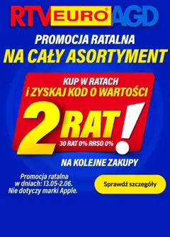 Pogląd oferty "RTV Euro AGD Sklep oferta - Zyskaj kod o wartości 2 rat" - ważna od 27.05.2026