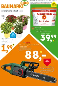 Vorschau von dem Prospekt des Geschäftes Globus Baumarkt, gültig ab dem 14.09.2026