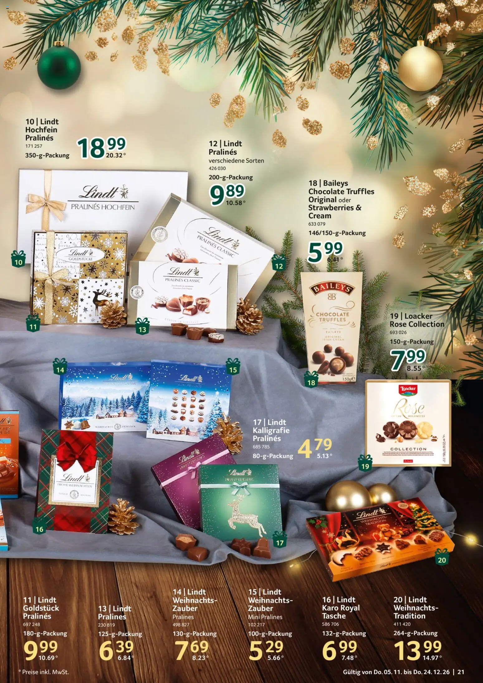 Vorschau von dem Prospekt des Geschäftes Selgros, gültig ab dem 05.11.2026 - Lindt, Tasche, Baileys