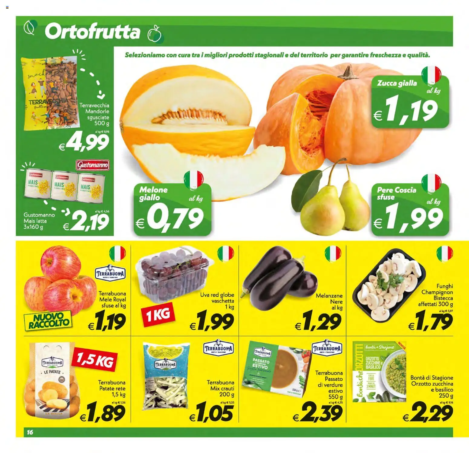 Anteprima dell'opuscolo SuperConveniente volantino Gela, Vittoria dal negozio SuperConveniente valido da 01/09/2026 - Funghi, Zucca, Melanzane, Mandorle, Patate, Uva, Bistecca, Mele