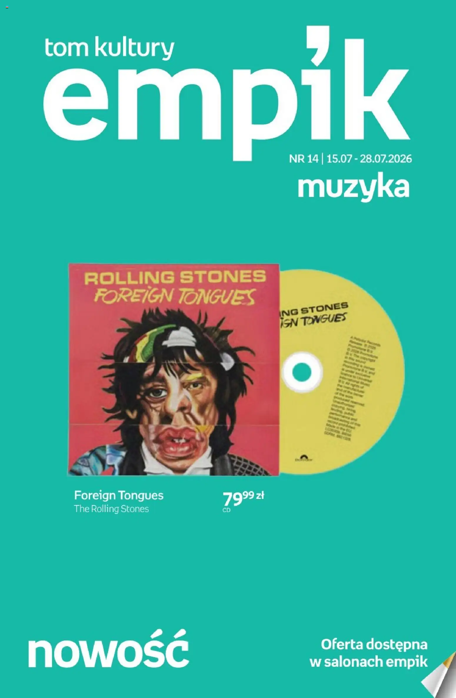 Pogląd gazetki "Empik promocje - Tom kultury Muzyka" ze sklepu Empik ważnej od 15.07.2026