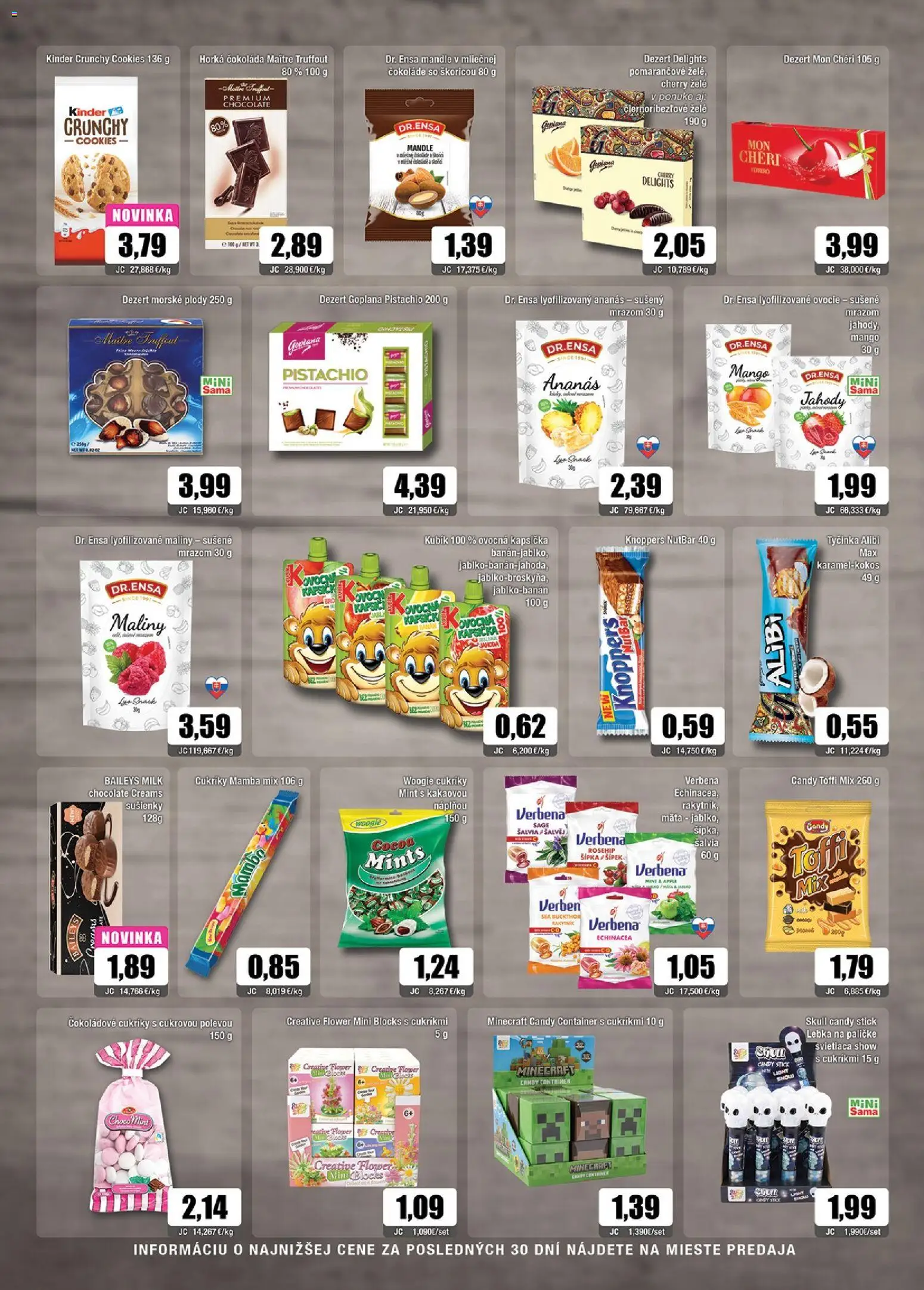 Náhľad Sama letáku platného od 23.10.2026 - Mango, Apple, Ovocie, Lyofilizované ovocie, Maliny, Cukríky, Morské plody, Mon Chéri