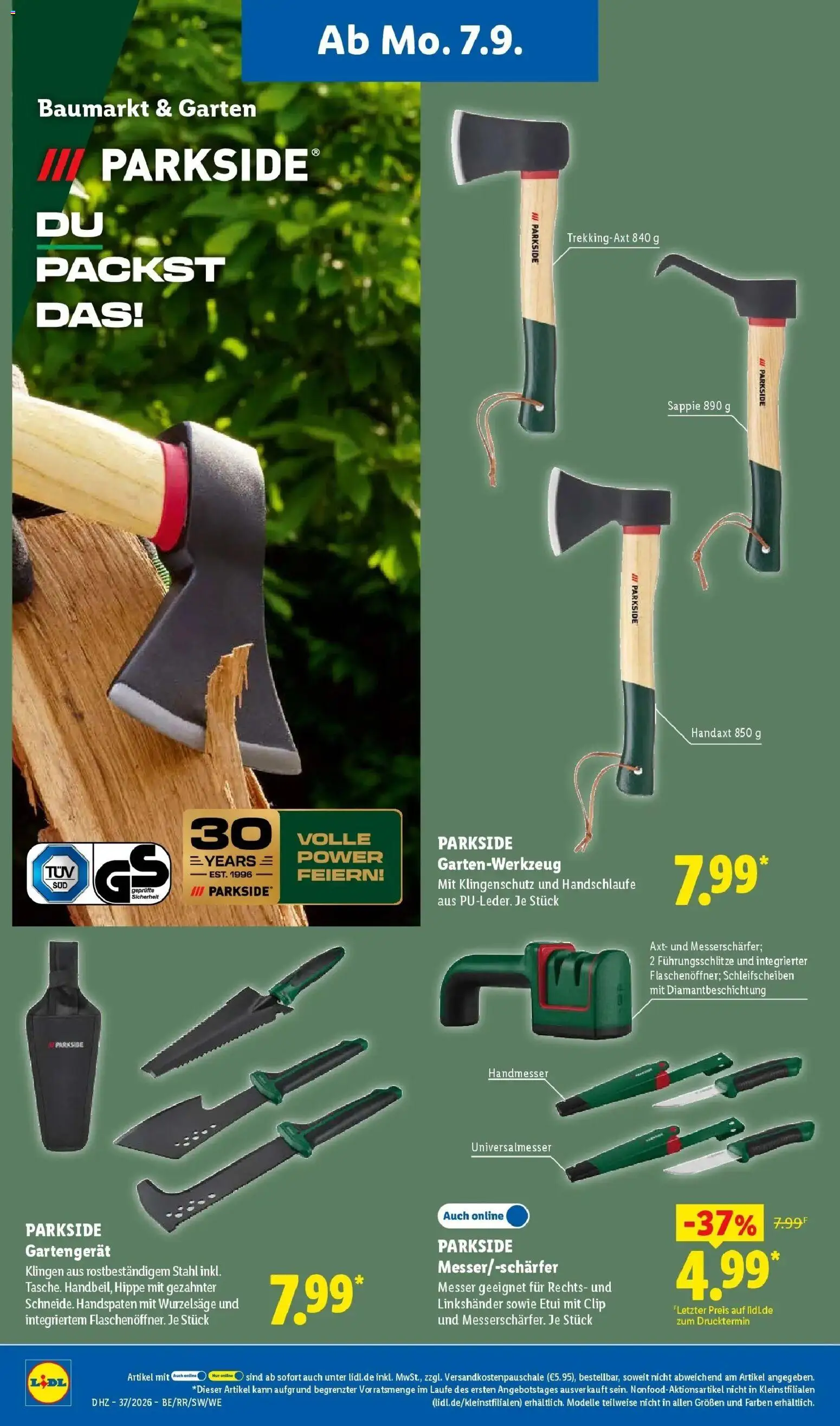 Vorschau von dem Prospekt des Geschäftes Lidl, gültig ab dem 07.09.2026 - Axe