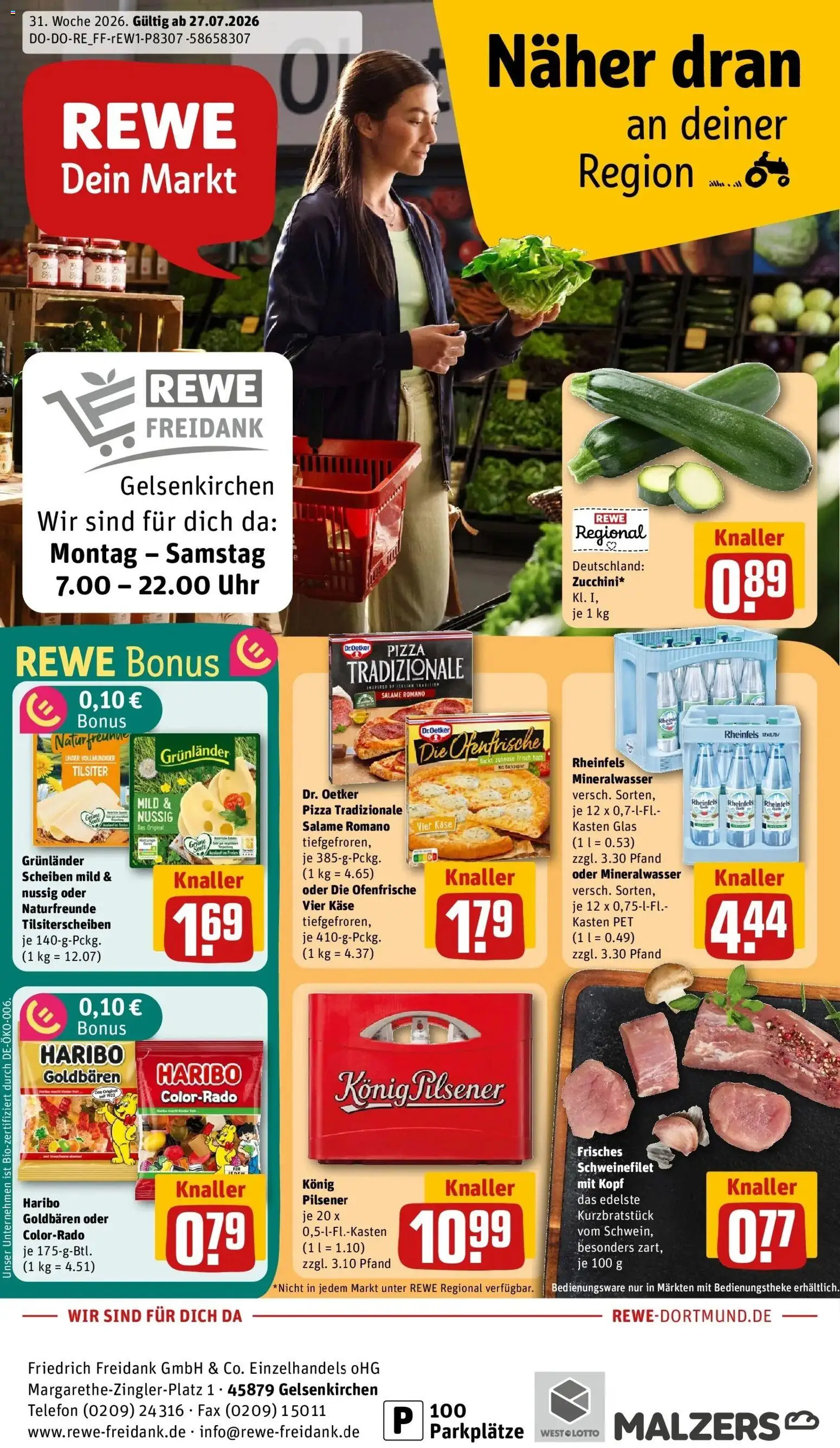 Vorschau von dem Prospekt des Geschäftes Rewe, gültig ab dem 27.07.2026