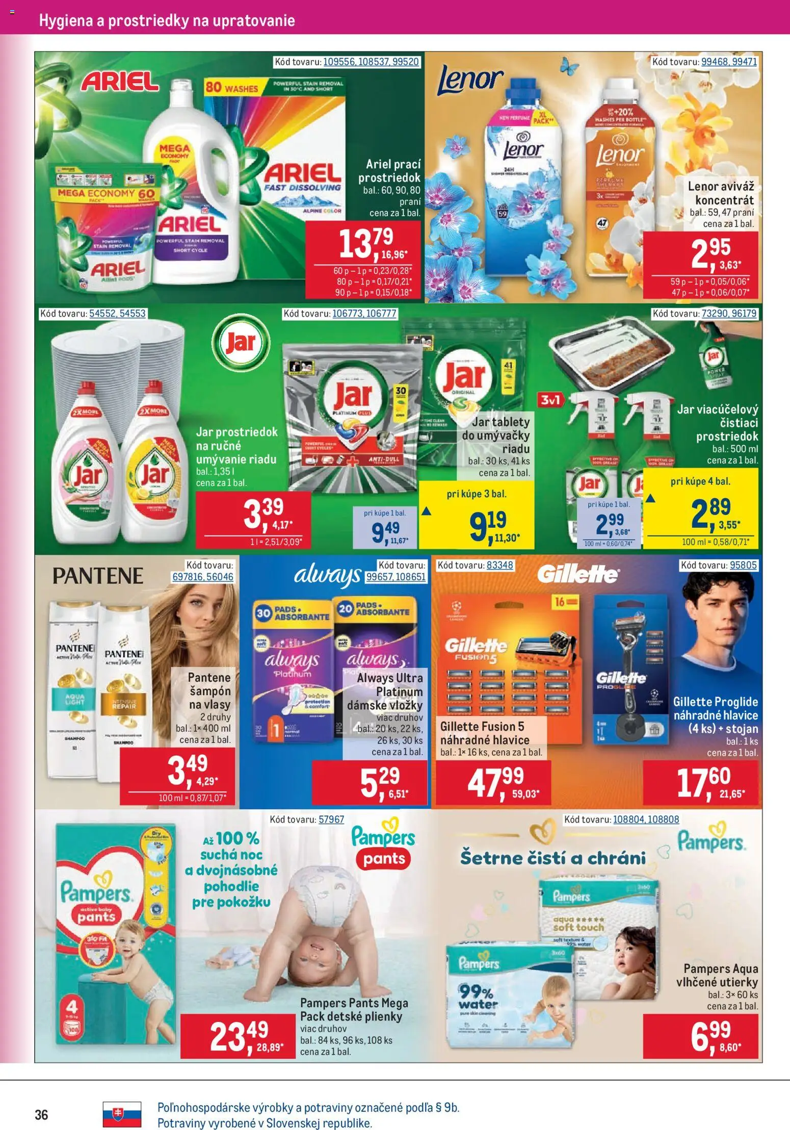 Náhľad Metro letáku platného od 09.09.2026 - Jar, Ariel, Pampers, Plienky, Šampón, Lenor, Aviváž, Utierky