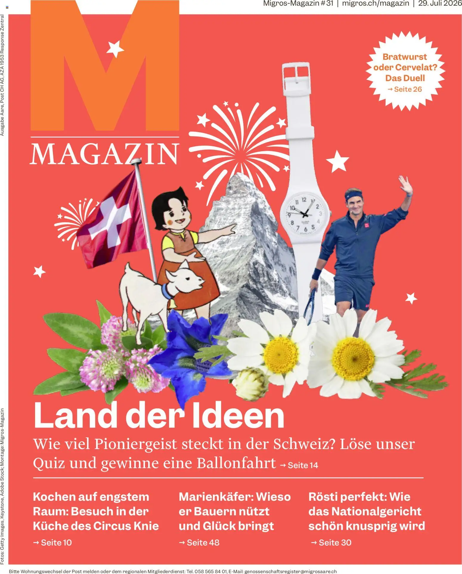 Vorschau des Merkblatts Migros aktionen Magazin vom Shop Migros gültig von 29.07.2026 bis 03.08.2026