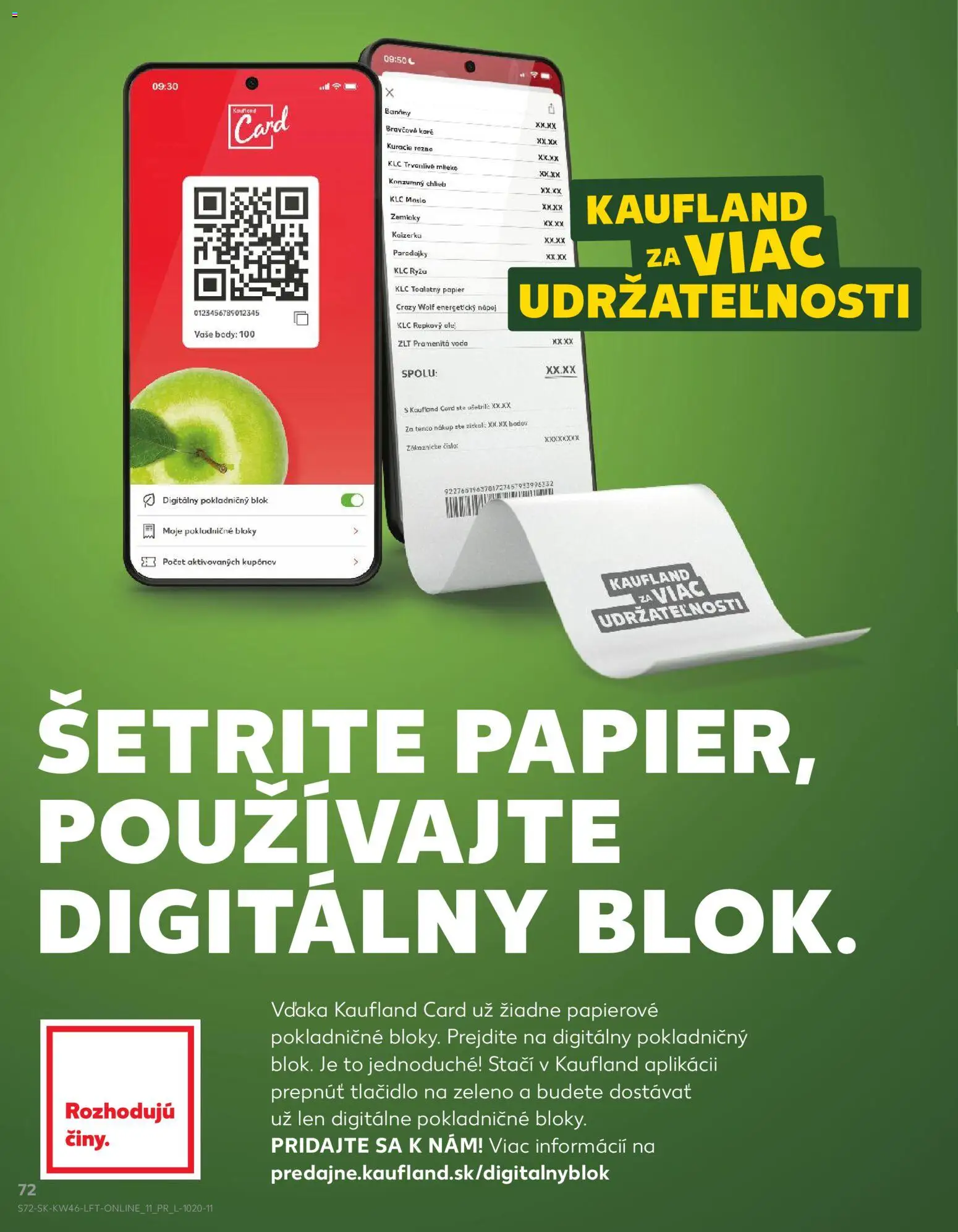 Náhľad Kaufland letáku platného od 13.11.2025 - Maslo, Voda, Bravčové karé, Olej, Chlieb, Paradajky, Kuracie rezne, Trvanlivé mlieko