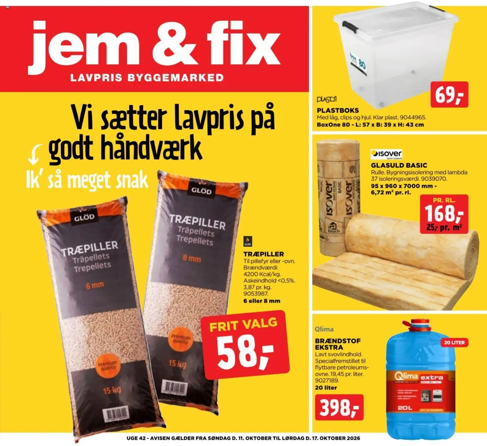 Eksempel på tilbudsavis Jem & fix - Tilbudsavis uge 42 fra butik Jem & fix gyldig fra 12/10/2026