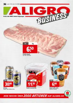 Vorschau des Merkblatts Aligro aktionen Business Chavannes, Matran, Genf, Sitten vom Shop Aligro gültig von 31.08.2026 bis 05.09.2026
