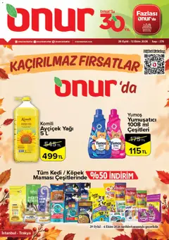 Onur Market Onur Market Katalog 29.09.2026 - Broşürünün önizlemesi